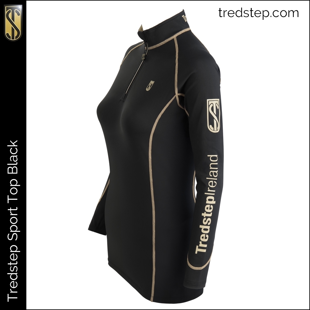 Tredstep Ireland Futura Womens Sport Top Long Sleeve/ Color Black/ NWT